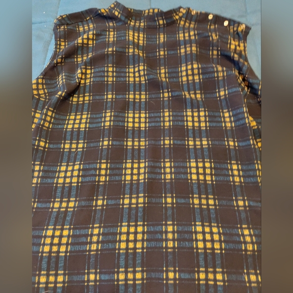 Modcloth Tops - Modcloth high neck plaid sleeveless blouse 3x